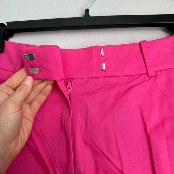 NWT Anthropologie Exquise Pink Cotton High Rise Bermuda Shorts Size Small - Picture 6 of 9